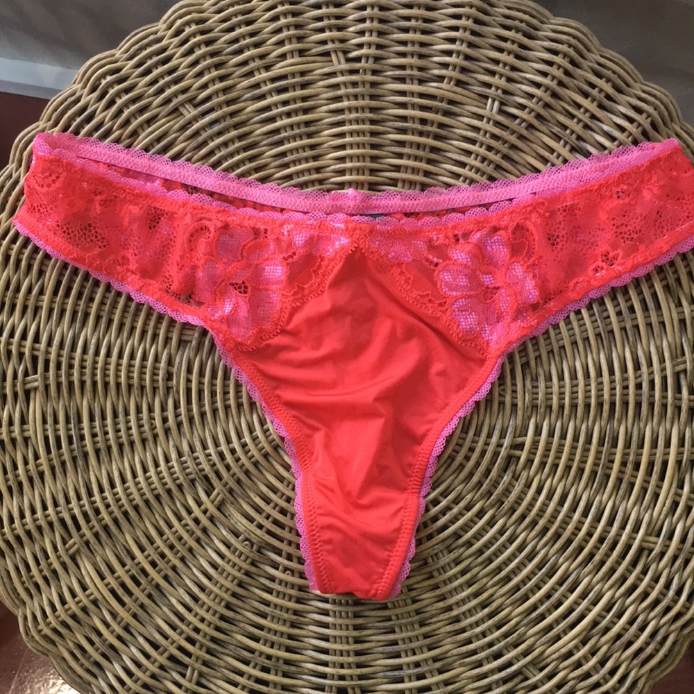 Pink Lace Hip Thong